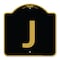 Signmission Designer Series Sign-Sign W/ Letter J, Black & Gold Aluminum Sign, 18" x 18", BG-1818-22946 A-DES-BG-1818-22946 - alternate 1
